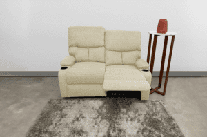 Chaplin Loveseat Reclinable Doble Beige Champagne