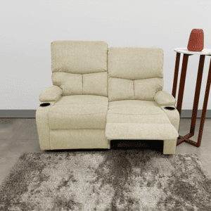 Chaplin Loveseat Reclinable Doble Beige Champagne
