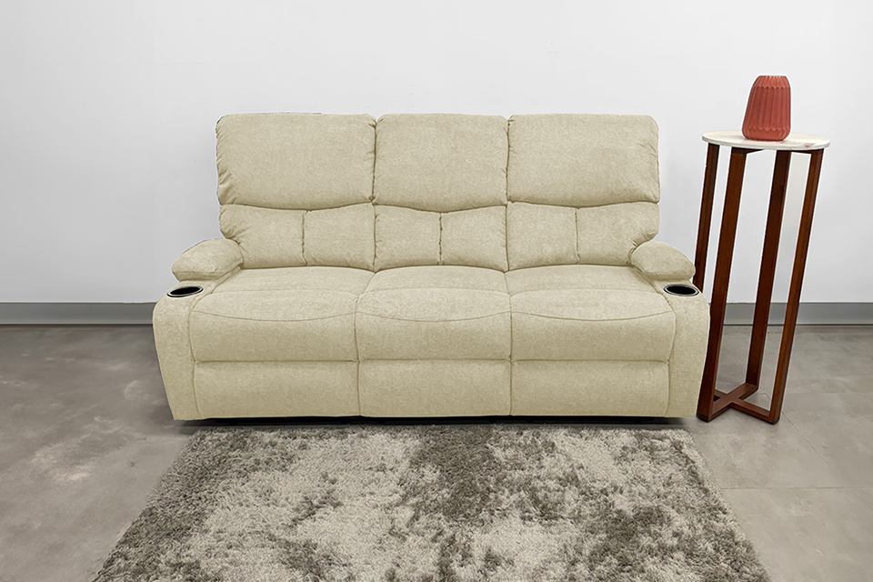 Chaplin Sofá Reclinable Triple Beige Champagne
