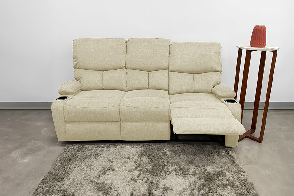 Chaplin Sofá Reclinable Triple Beige Champagne