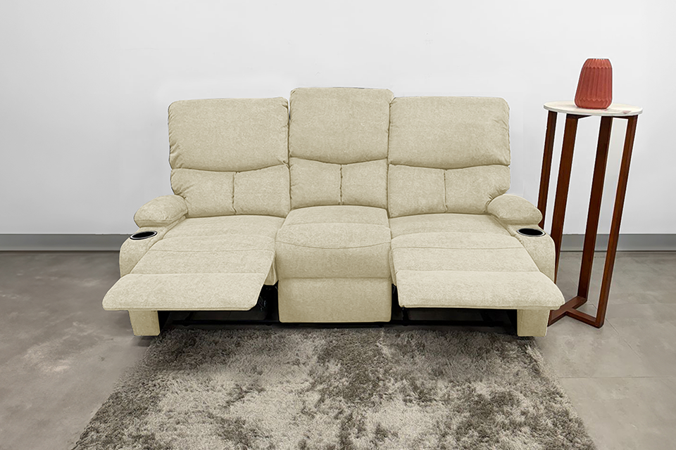 Chaplin Sofá Reclinable Triple Beige Champagne