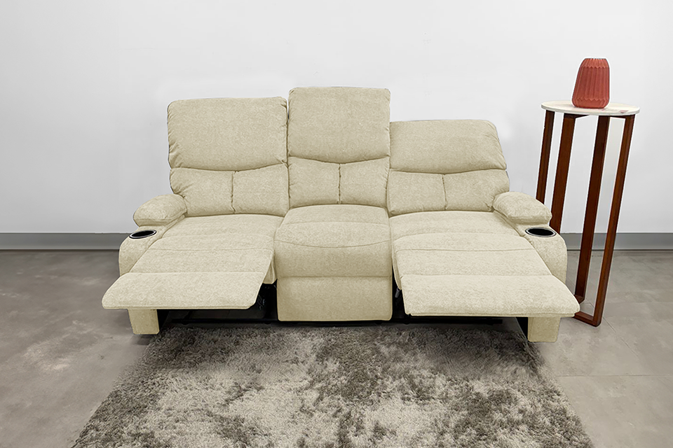 Chaplin Sofá Reclinable Triple Beige Champagne