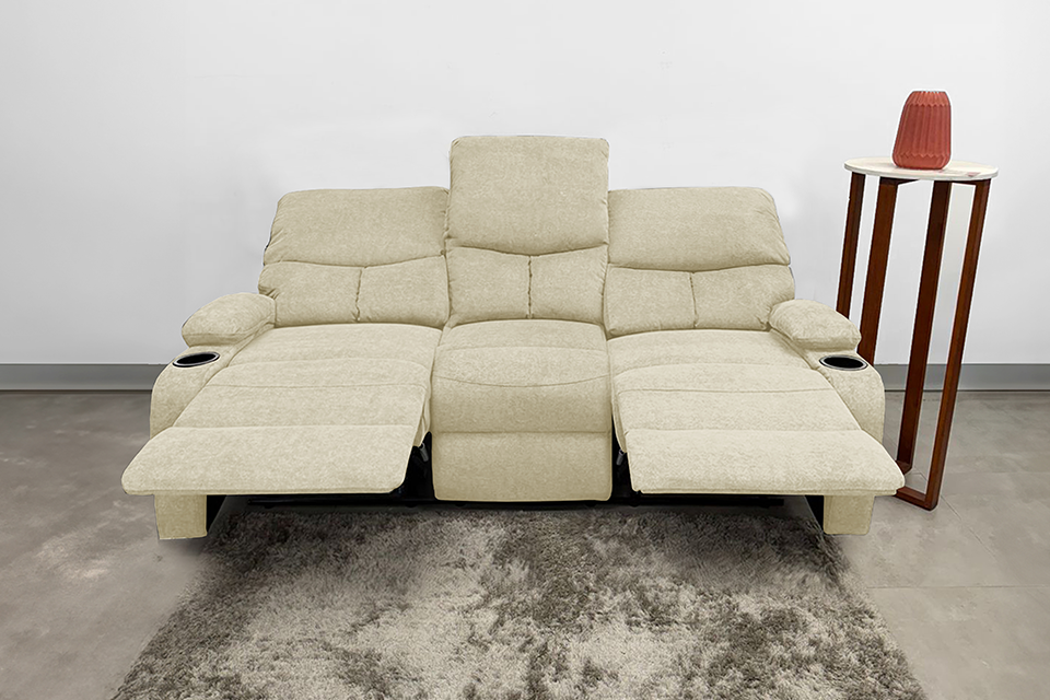 Chaplin Sofá Reclinable Triple Beige Champagne